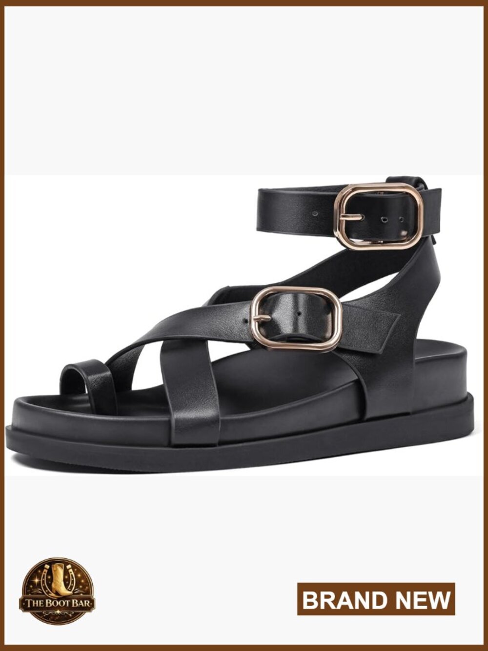 Women's Gladiator Sandals with Ankle Wrap Platform Wide Width Bohemian Retro